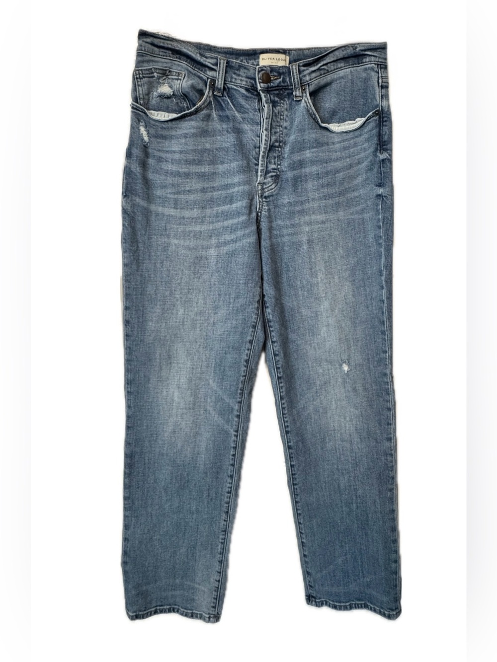 Oliver Logan High Rise Straight Leg Jeans Women’s 30 Medium Wash Denim